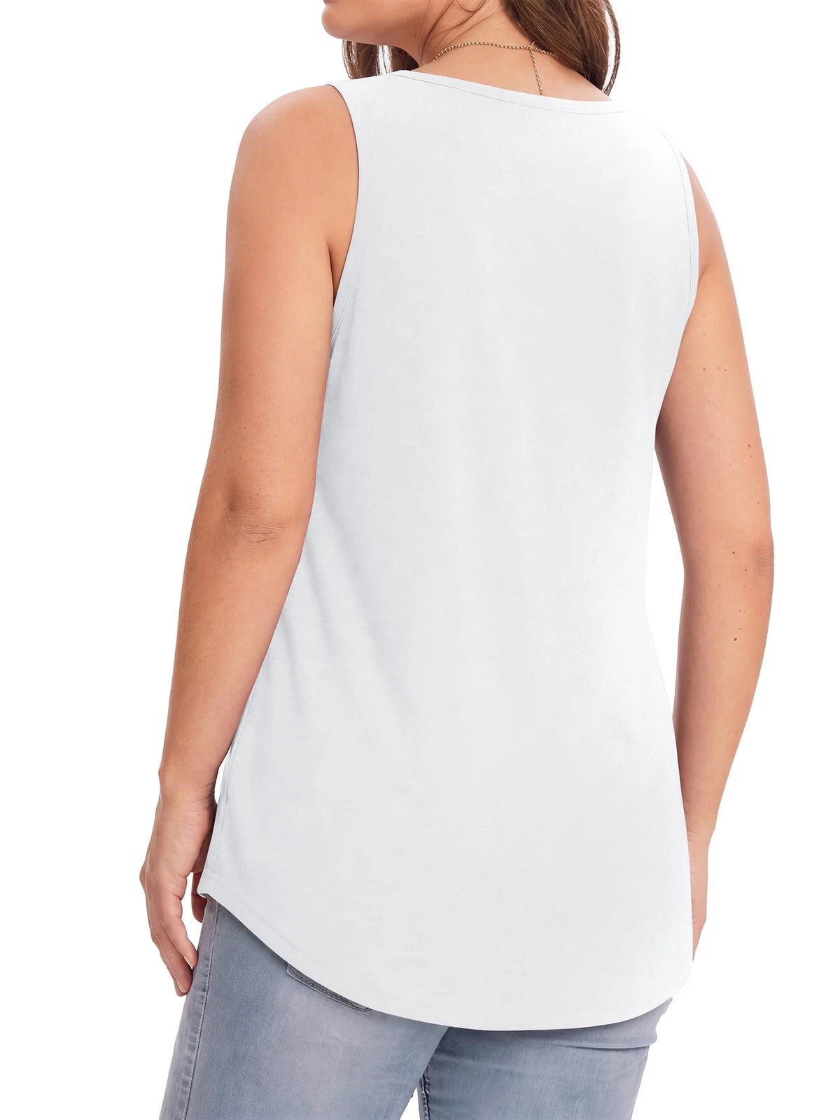 U Neck Casual Flowy Sleeveless Tank Tops