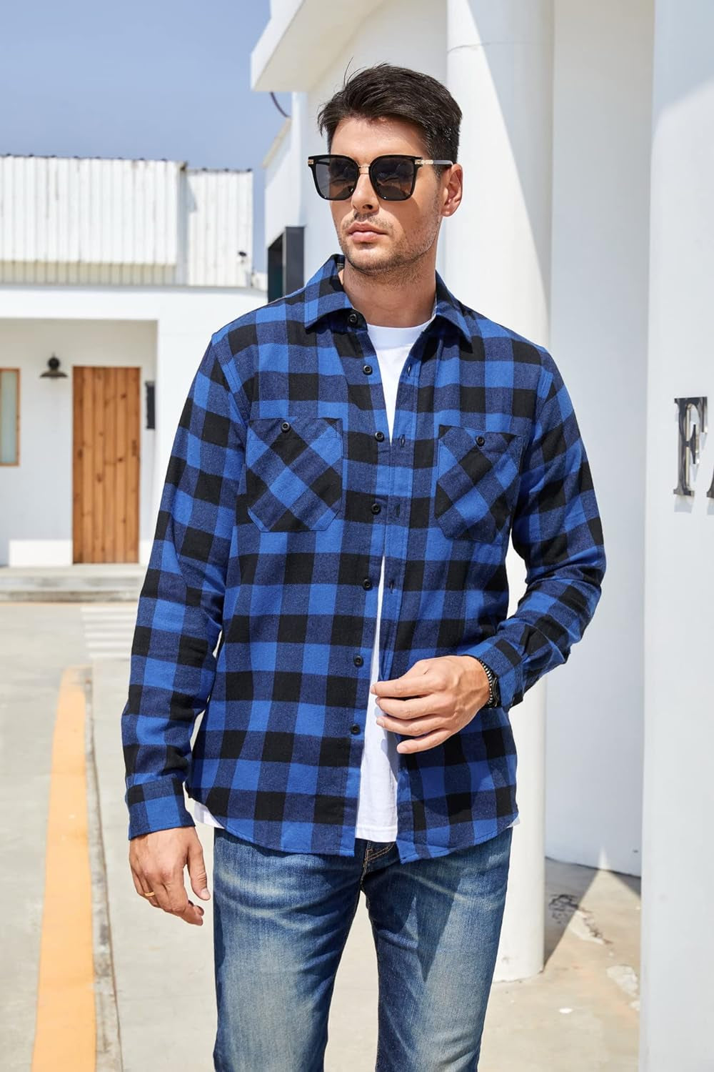 Regular Fit Long Sleeve Casual Flannel Shirts
