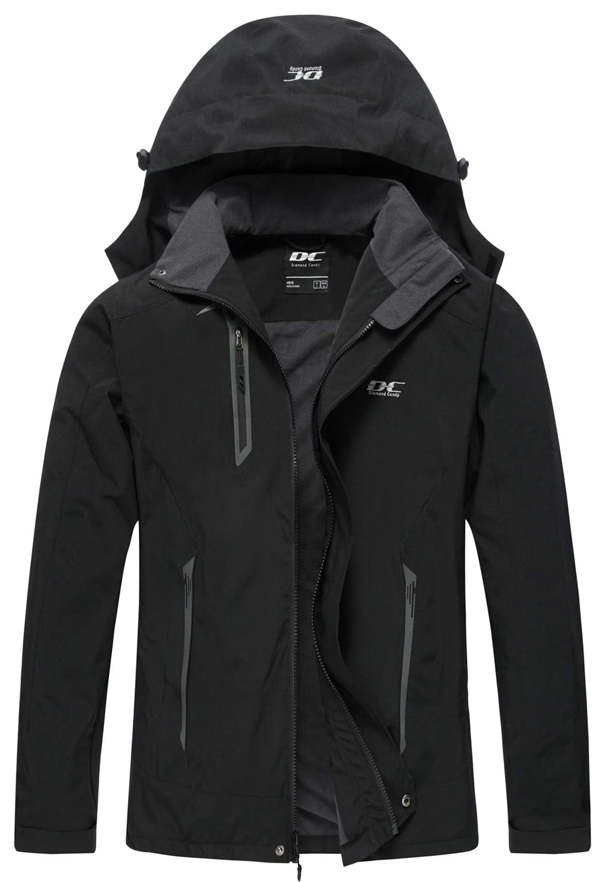Diamond Candy Men Hooded Waterproof Jacket