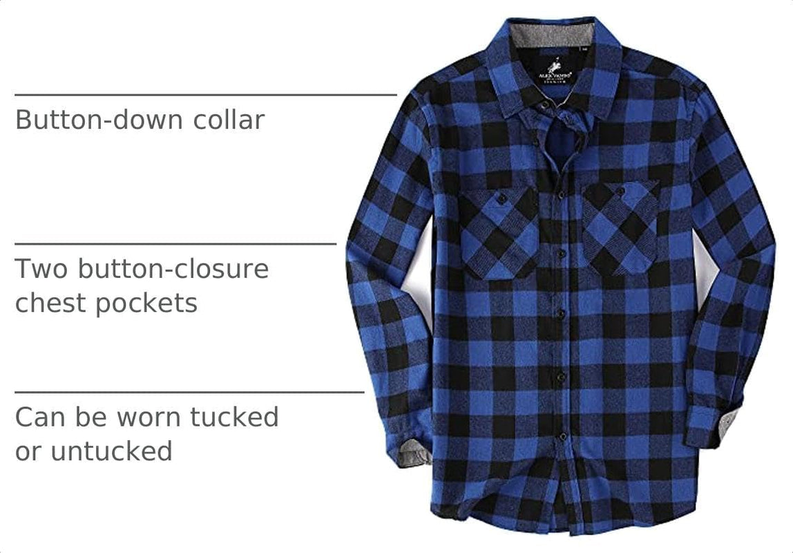 Regular Fit Long Sleeve Casual Flannel Shirts