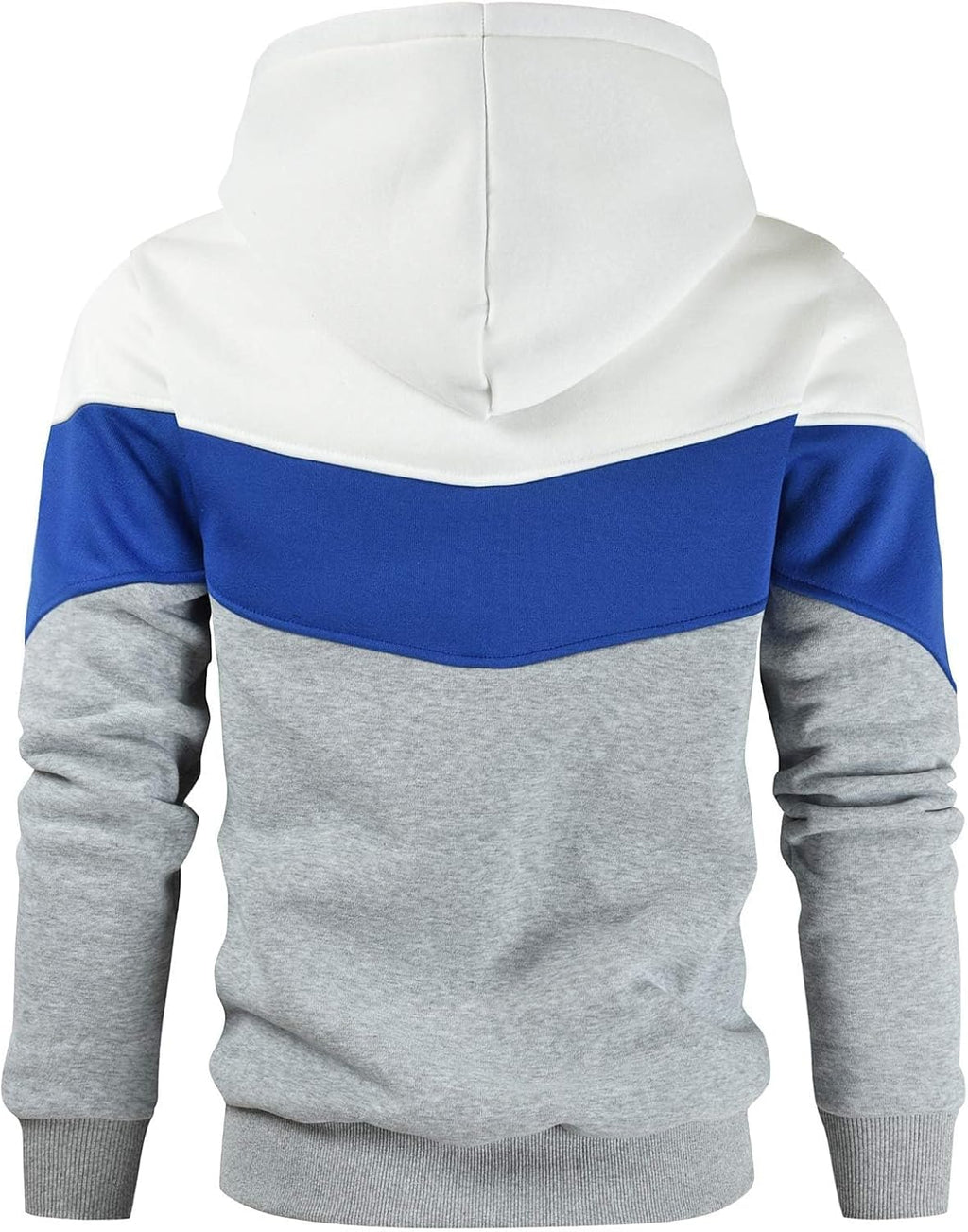 Novelty Color Block Pullover Fleece Hoodie