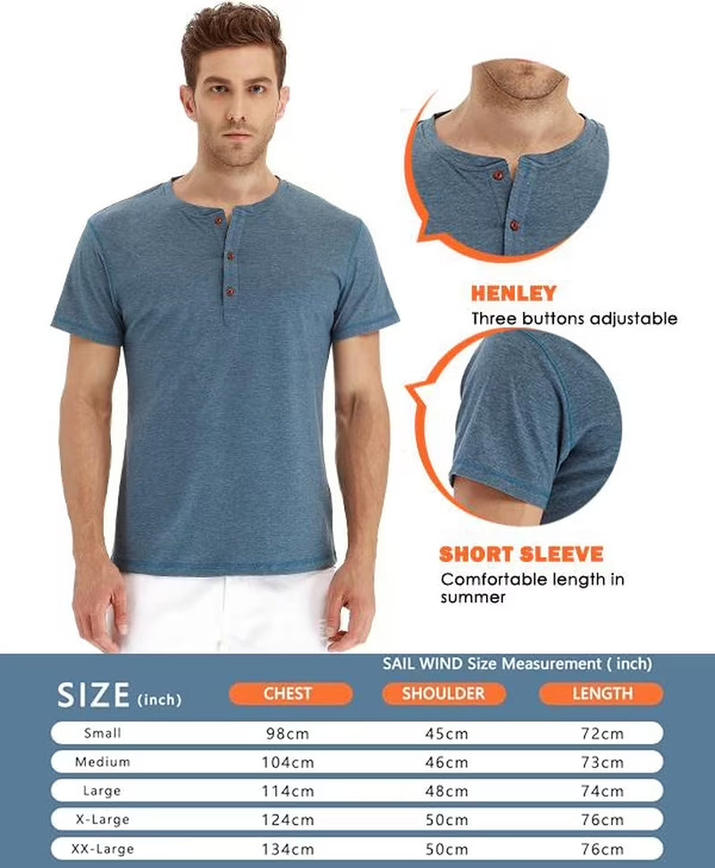Henley Short Sleeve T-Shirts