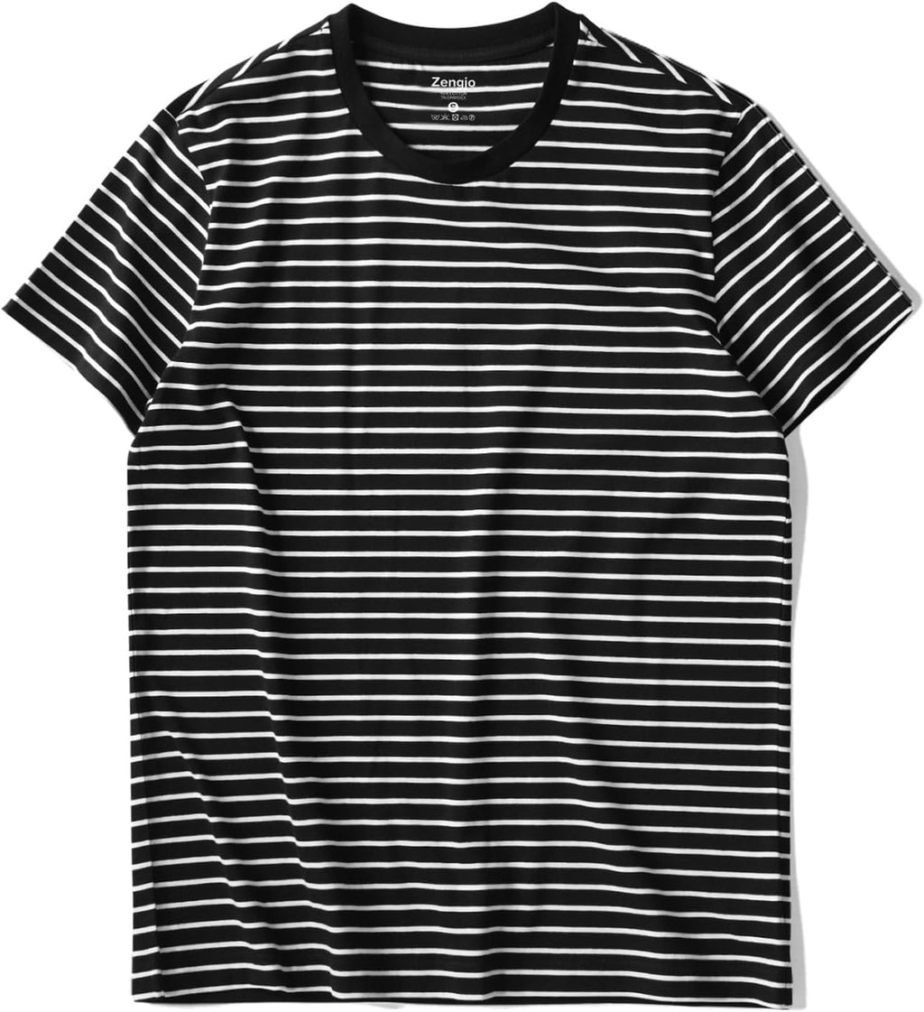 Men Cotton Stretch Crewneck Short Sleeve T-Shirt
