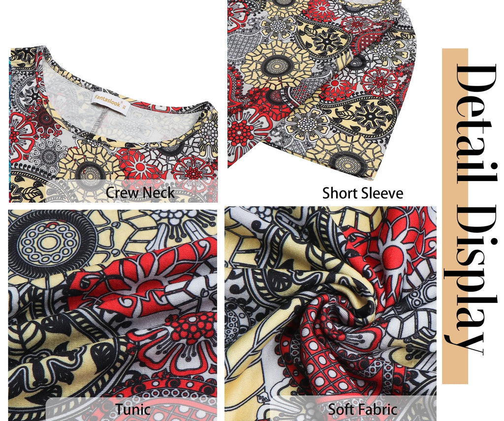 Women Tunic Casual Floral Tops