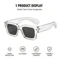 Thick Square Frame Black Shades Sunglasses