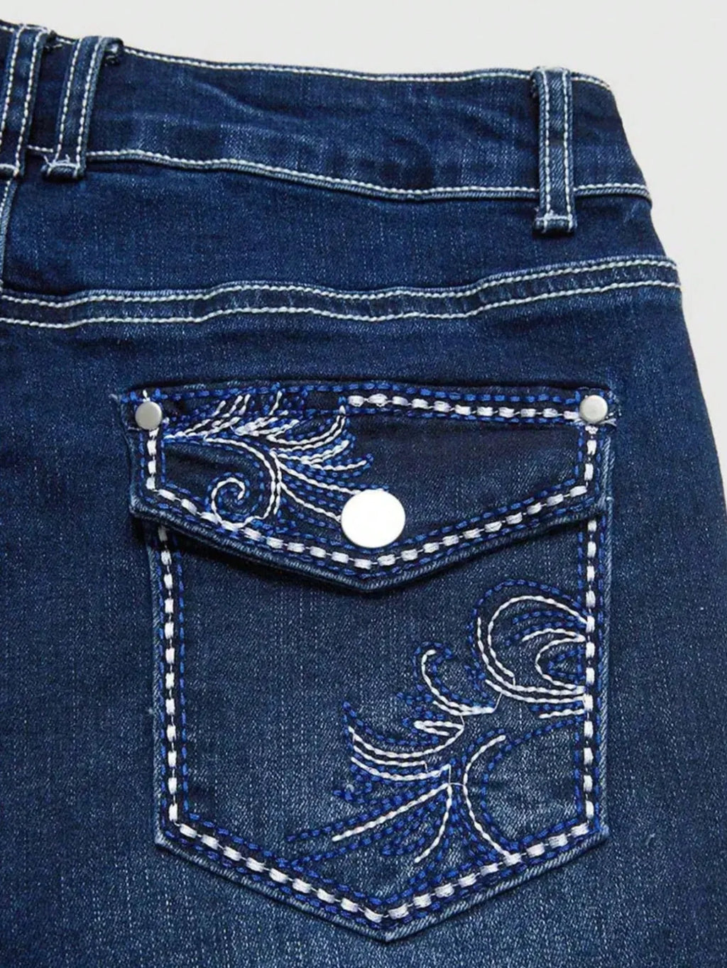 Women Embroidered Flare Denim Pants