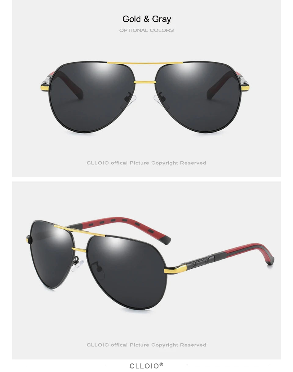 Men Classic Aluminum Polarized Sunglasses