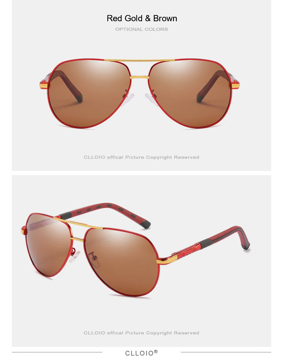 Men Classic Aluminum Polarized Sunglasses