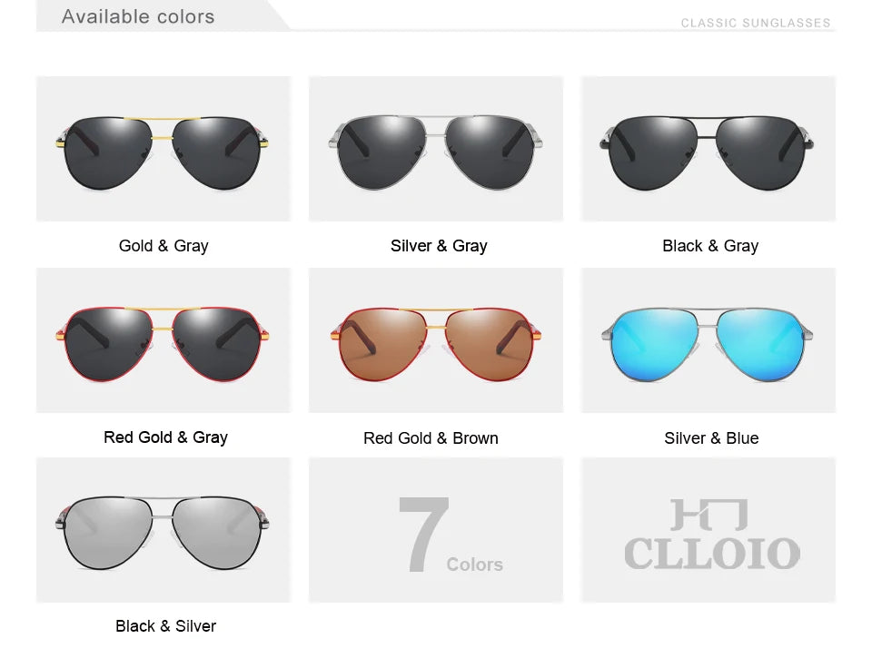 Men Classic Aluminum Polarized Sunglasses