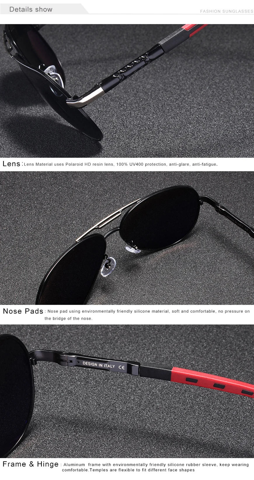 Men Classic Aluminum Polarized Sunglasses