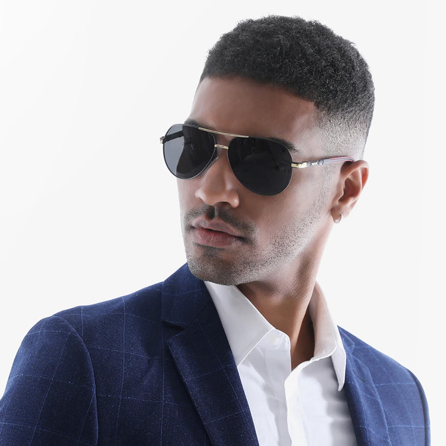 Men Classic Aluminum Polarized Sunglasses