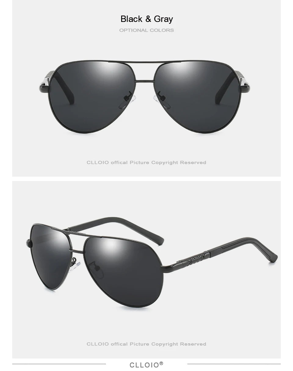 Men Classic Aluminum Polarized Sunglasses