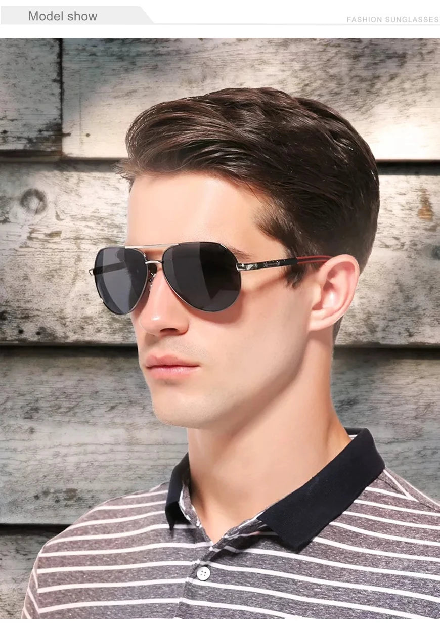 Men Classic Aluminum Polarized Sunglasses
