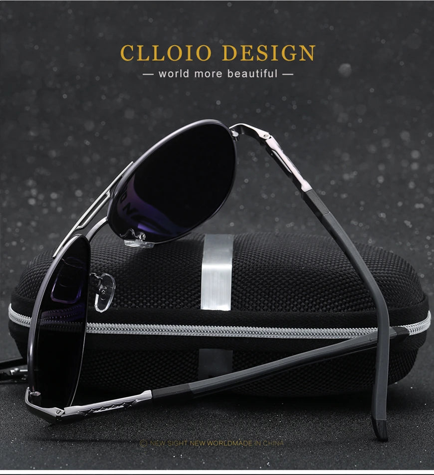 Men Classic Aluminum Polarized Sunglasses