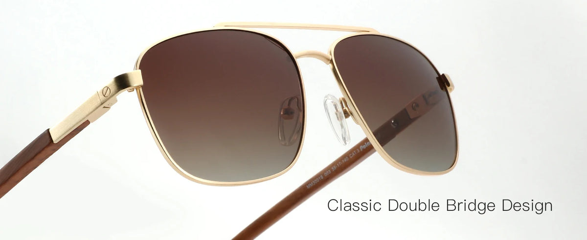 Aviator Wood 100% UV Protection Sunglasses