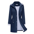 Women Waterproof Lightweight Hooded Trench Coat