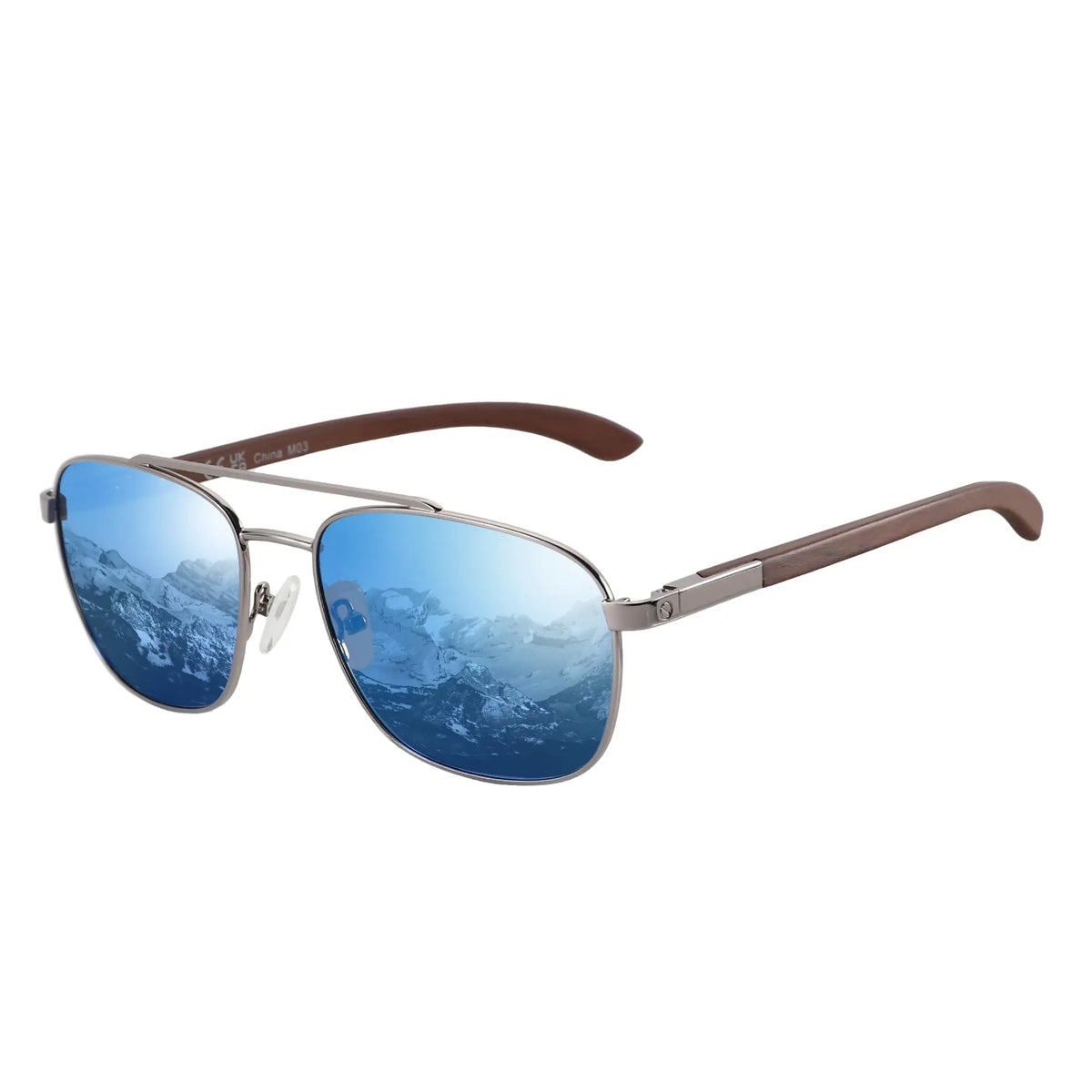 Aviator Wood 100% UV Protection Sunglasses