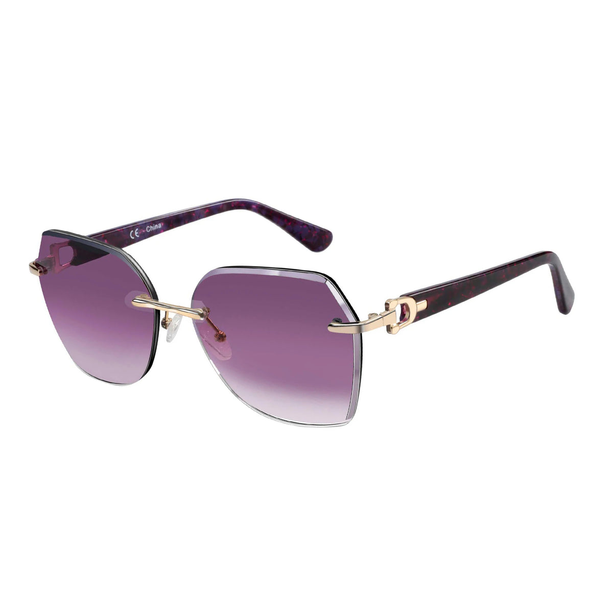 Geometric Diamond Cutting Gradient Sunglasses