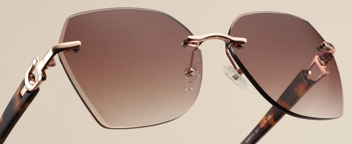 Geometric Diamond Cutting Gradient Sunglasses
