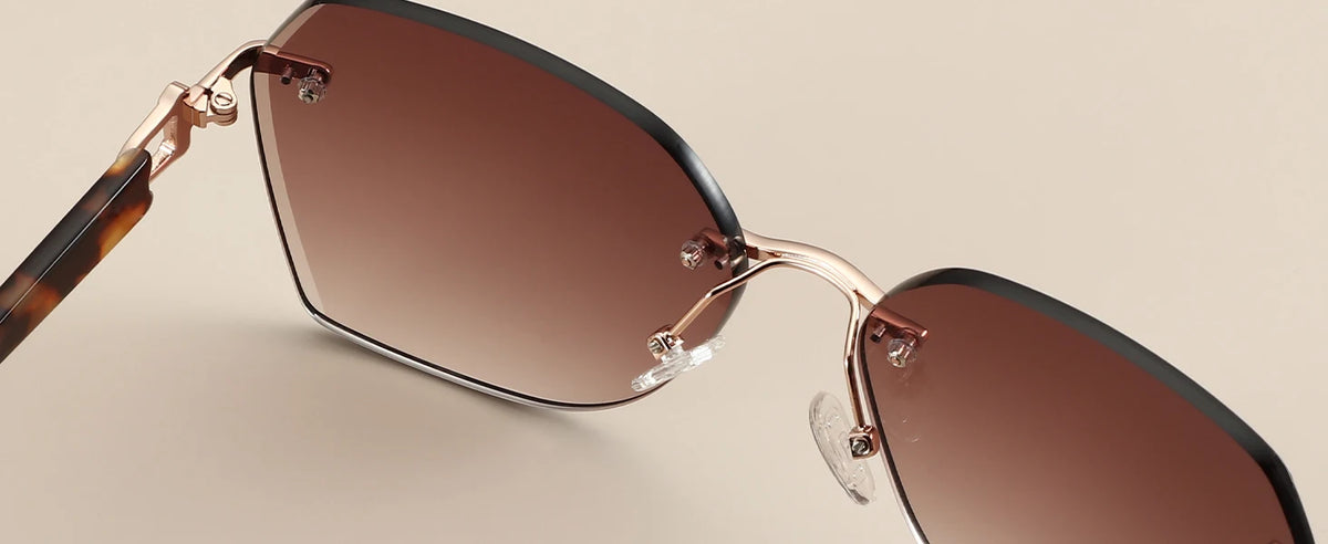 Geometric Diamond Cutting Gradient Sunglasses