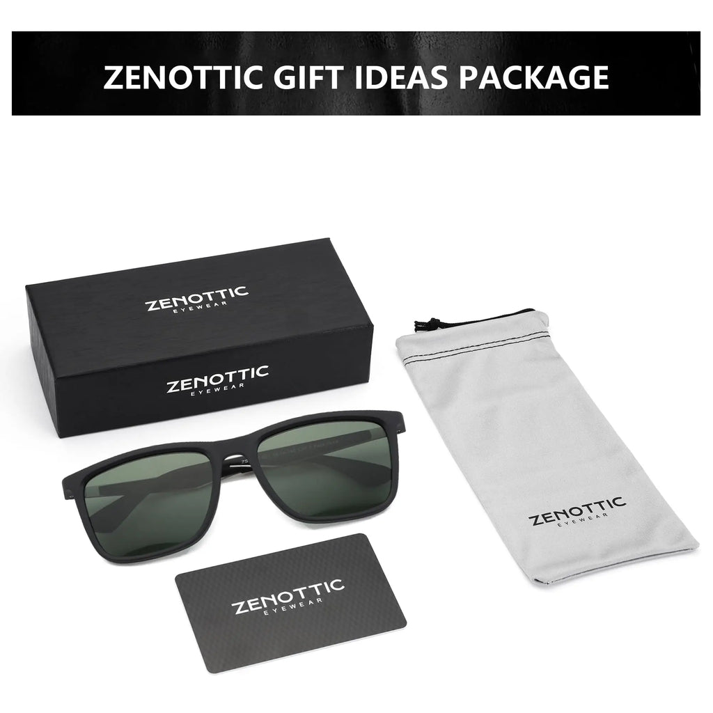Rectangle Ultralight Carbon Fiber Frame Polarized Sunglasses