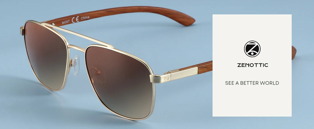 Aviator Wood 100% UV Protection Sunglasses