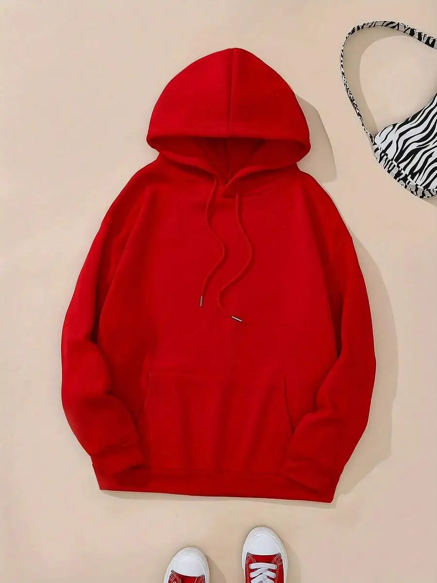 Butterfly Graphic Print Kangaroo Pocket Hoodie
