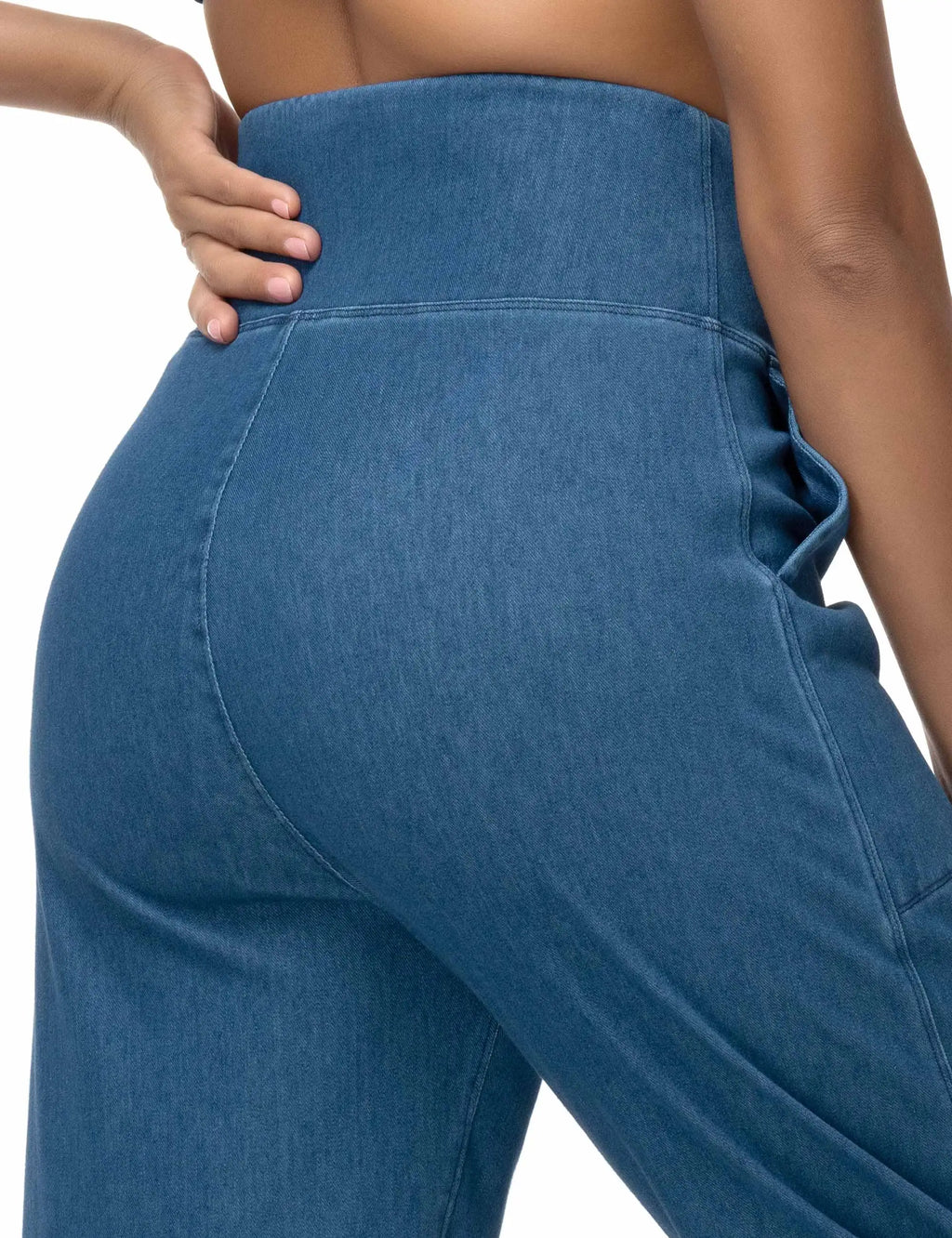 Women High Waisted Denim Joggers Pants