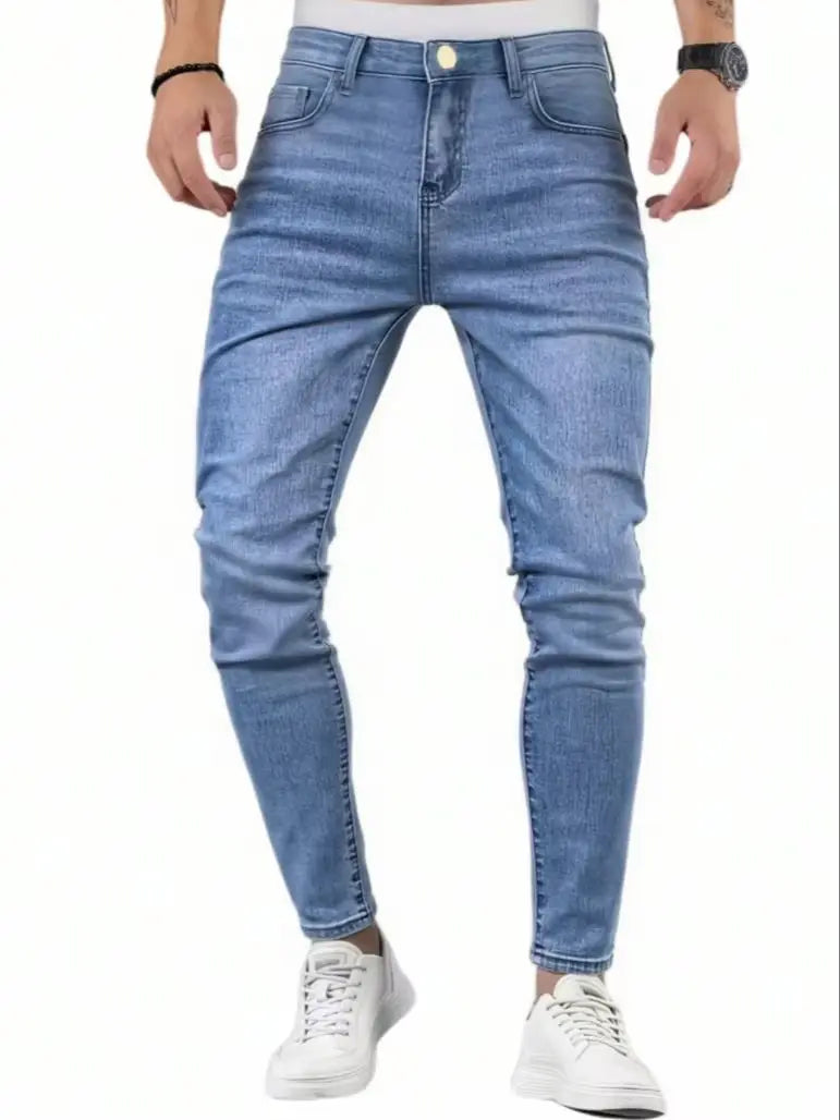 Trendy Slim-Fit Denim Jeans with Stretch