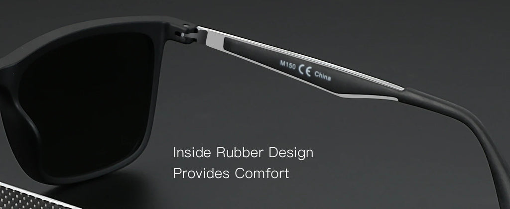 Rectangle Ultralight Carbon Fiber Frame Polarized Sunglasses