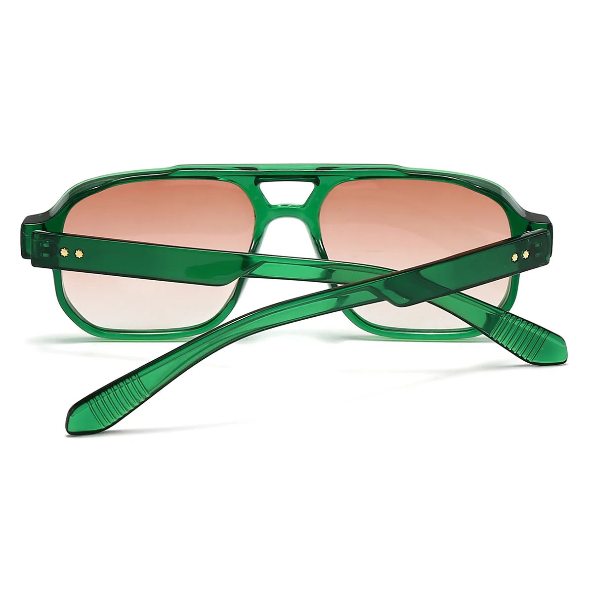 Vintage Double Bridges Men Square Sunglasses