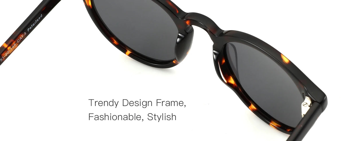 Women Round Polarized Retro Small Sunglasses
