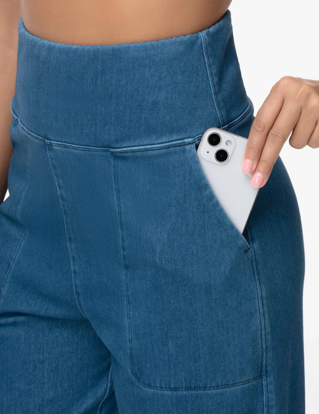 Women High Waisted Denim Joggers Pants