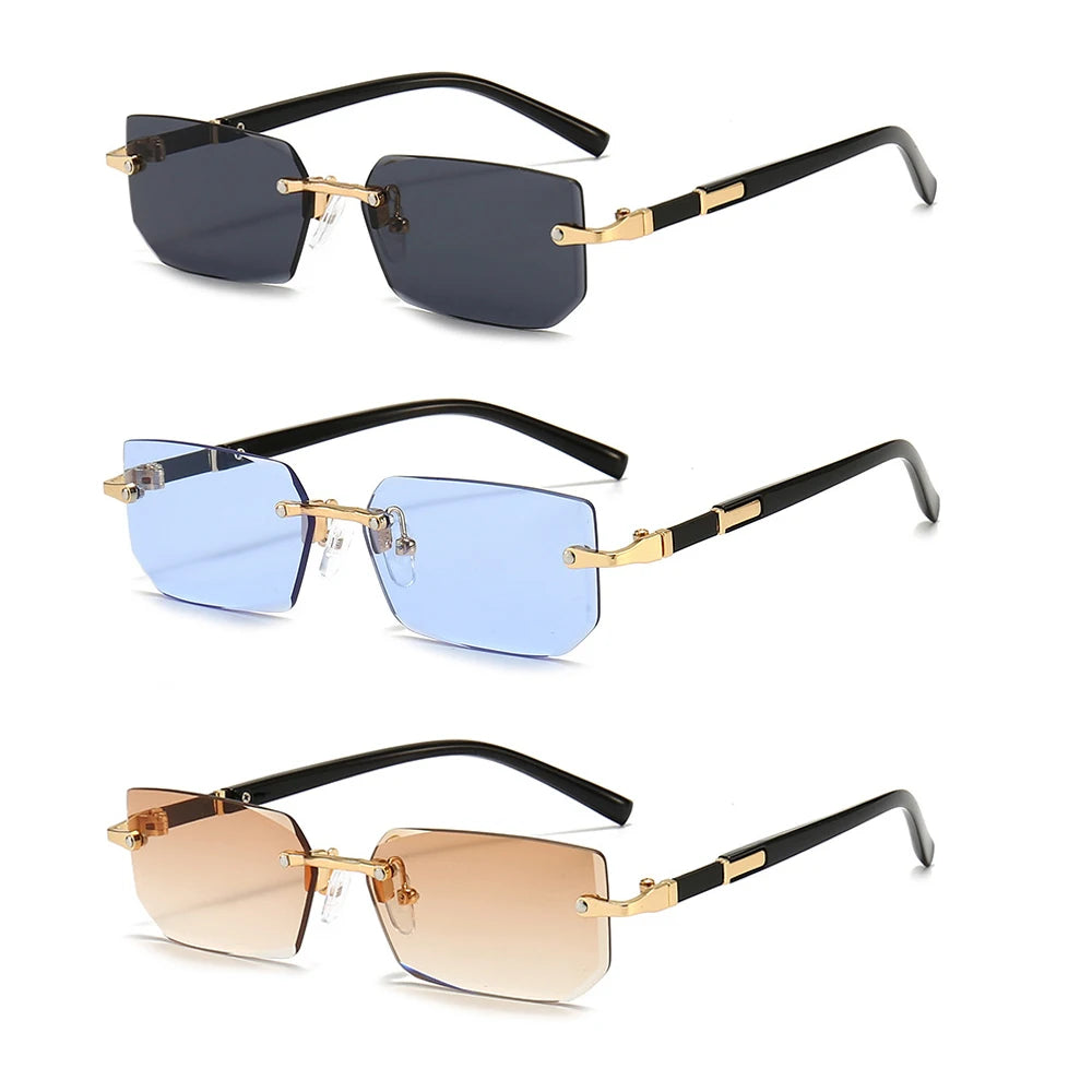 Rimless Rectangle Popular Sunglasses