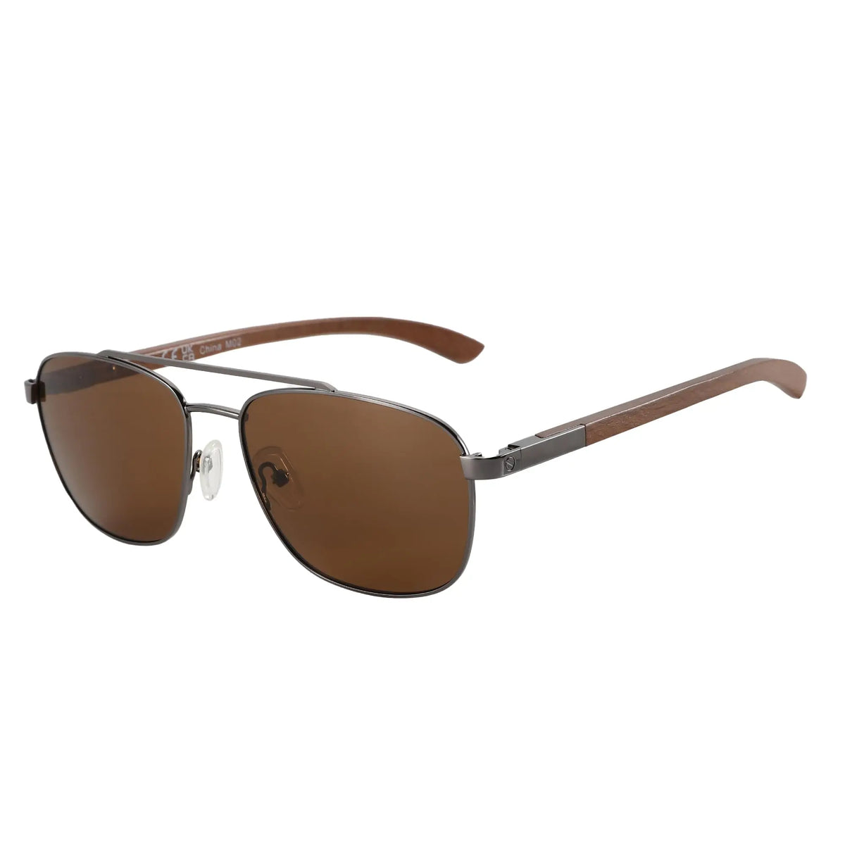 Aviator Wood 100% UV Protection Sunglasses
