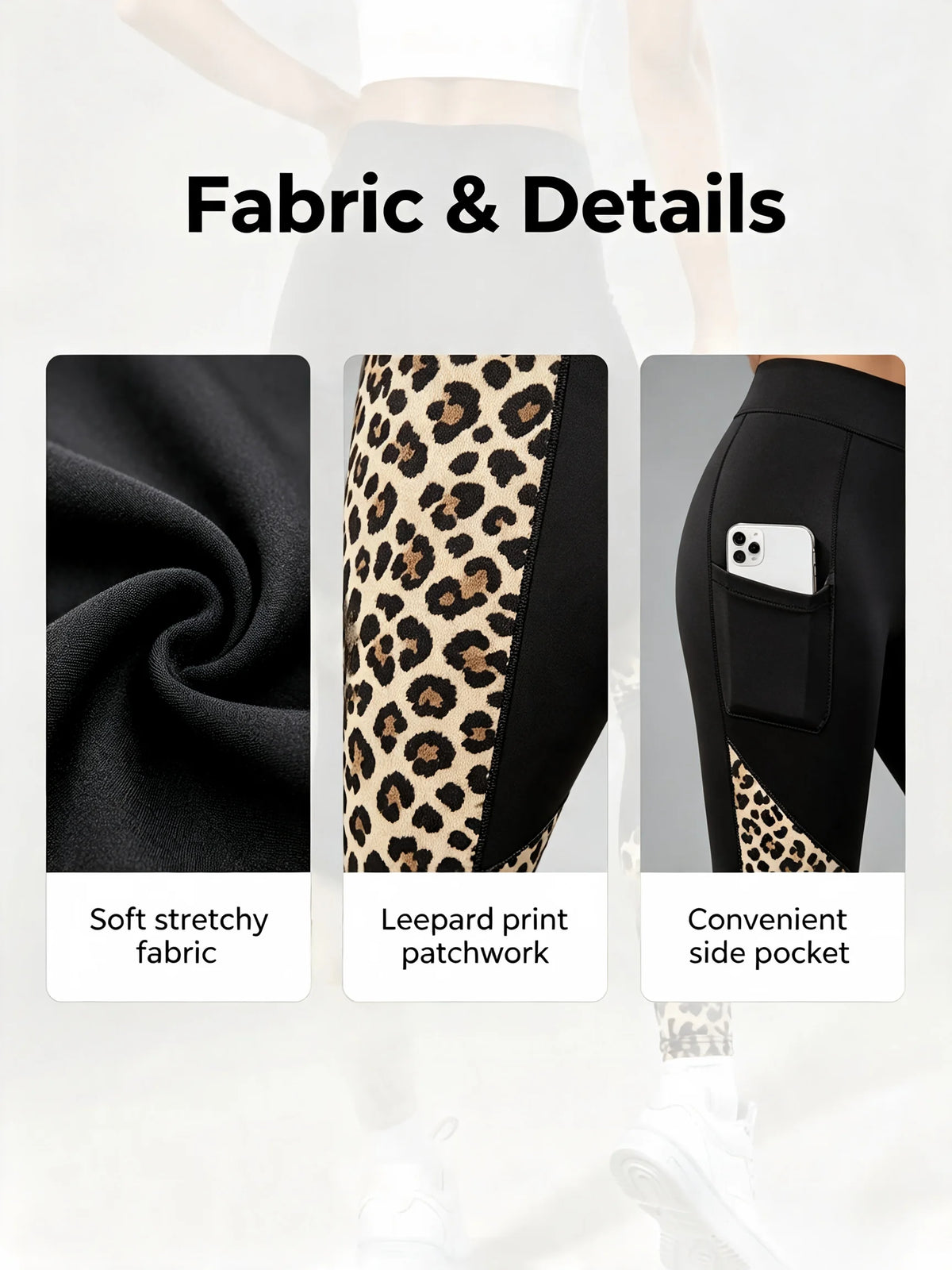 Women's High Waist Leopard Print Leggings