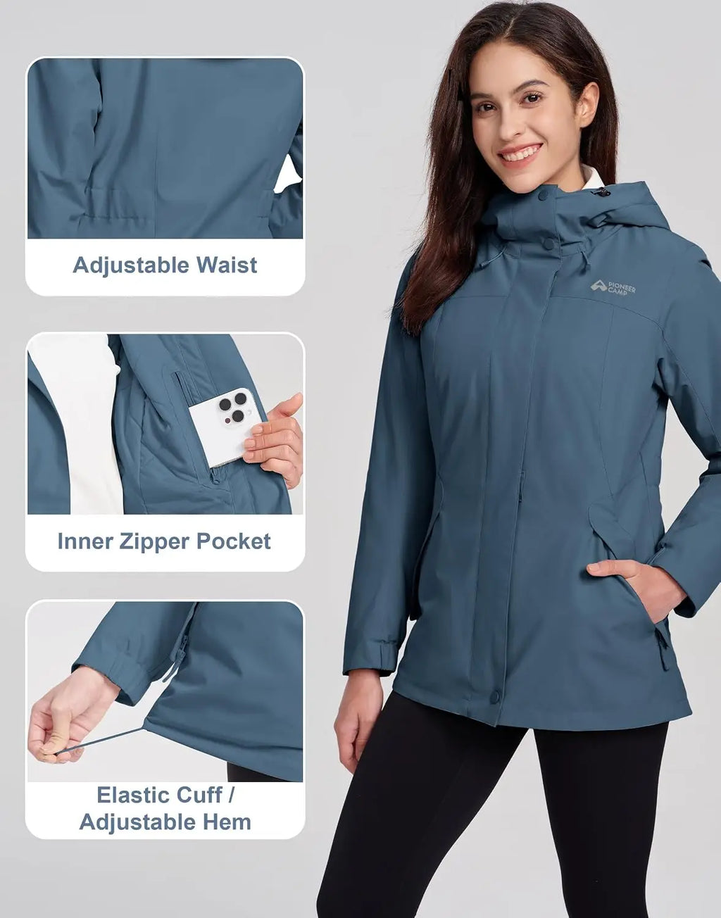 Waterproof Warm Insulated Fleece Lined Jacket