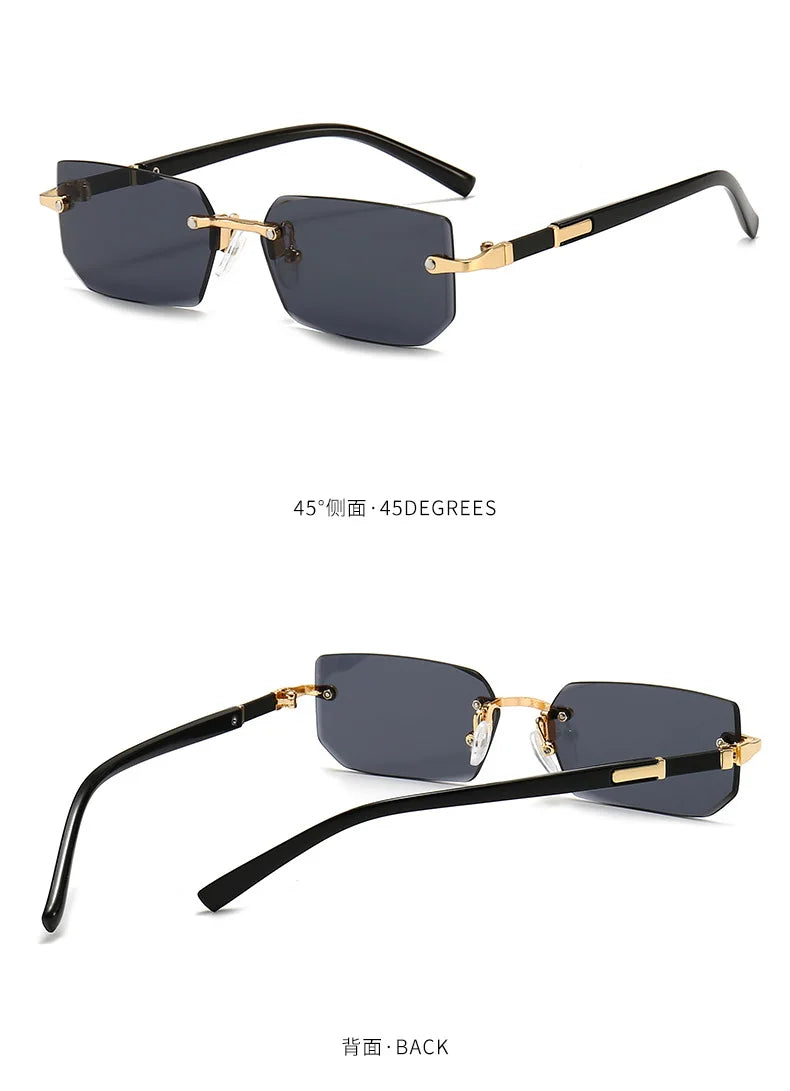 Rimless Rectangle Popular Sunglasses