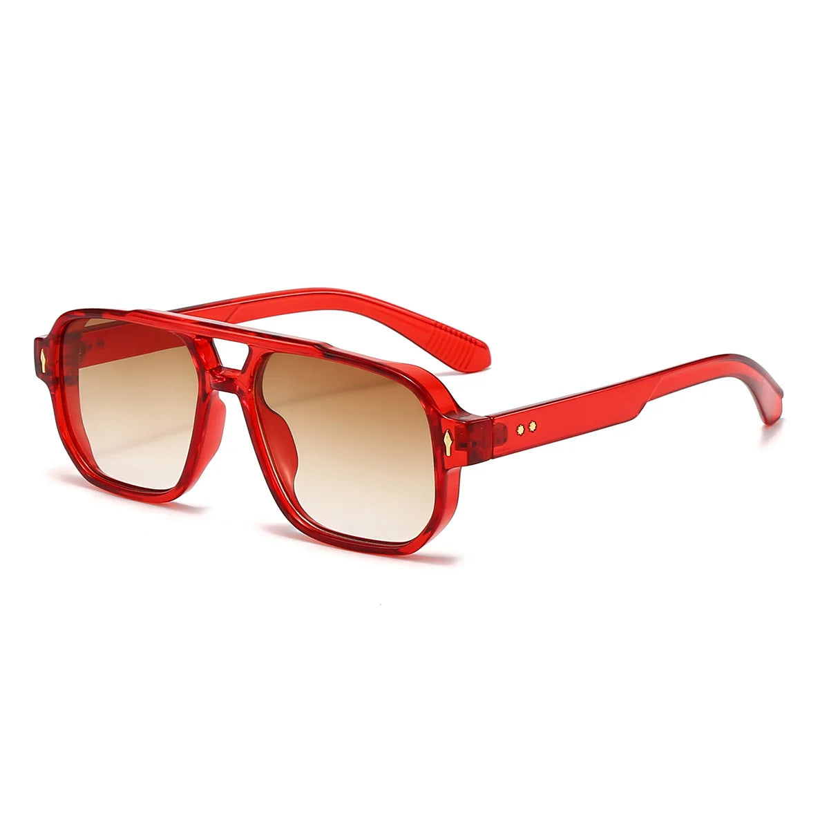 Vintage Double Bridges Men Square Sunglasses