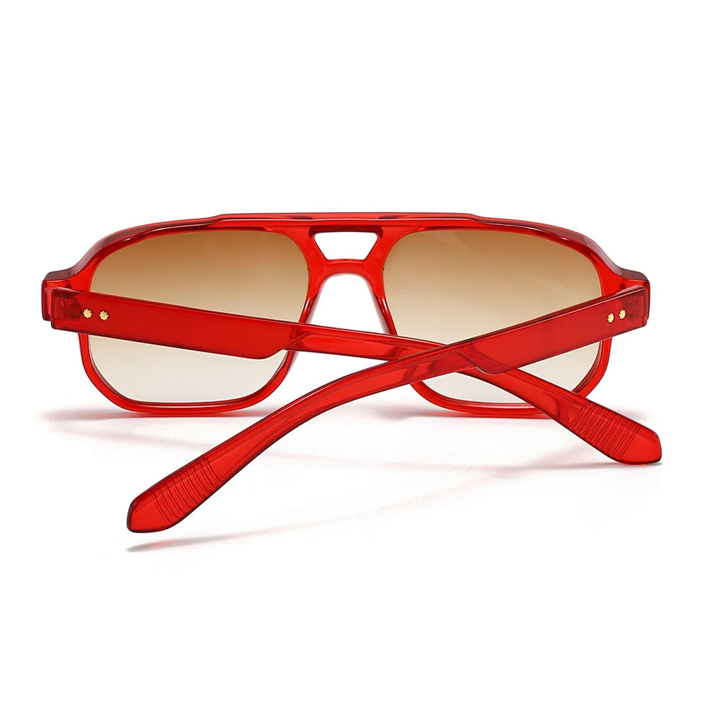 Vintage Double Bridges Men Square Sunglasses