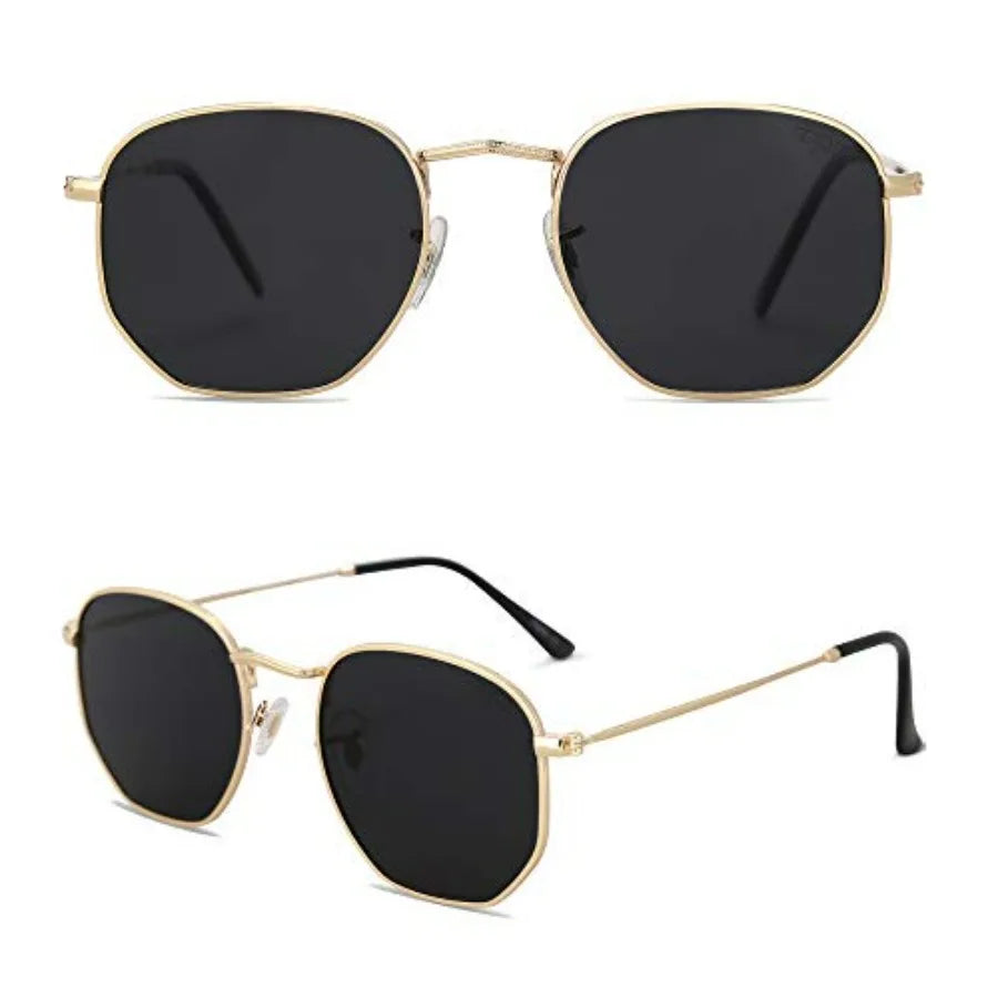 Hexagonal Polygon Shades Square Polarized Sunglasses