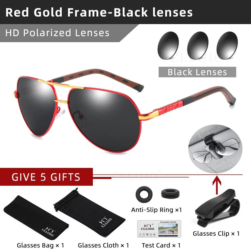 Men Classic Aluminum Polarized Sunglasses
