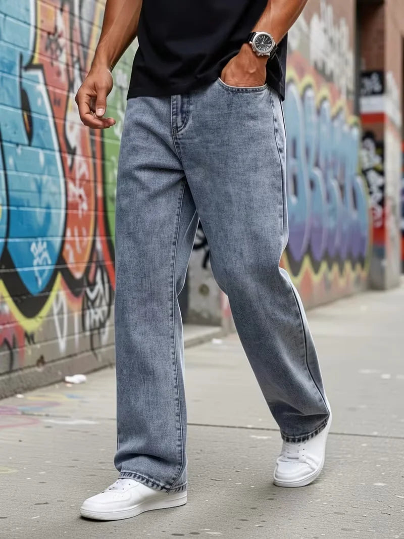 Classic Slim-Fit Stretchy Denim Pants