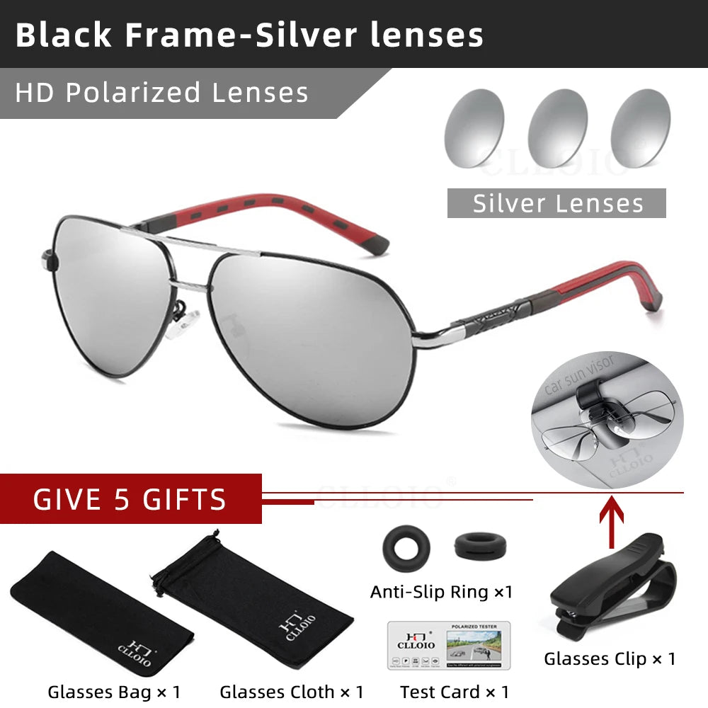 Men Classic Aluminum Polarized Sunglasses
