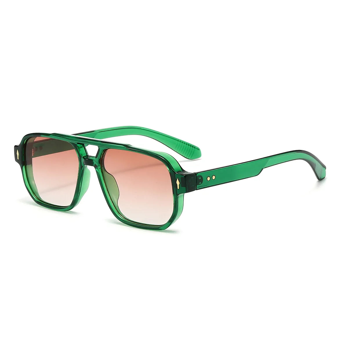 Vintage Double Bridges Men Square Sunglasses