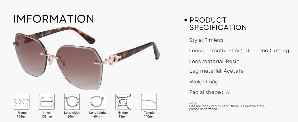 Geometric Diamond Cutting Gradient Sunglasses
