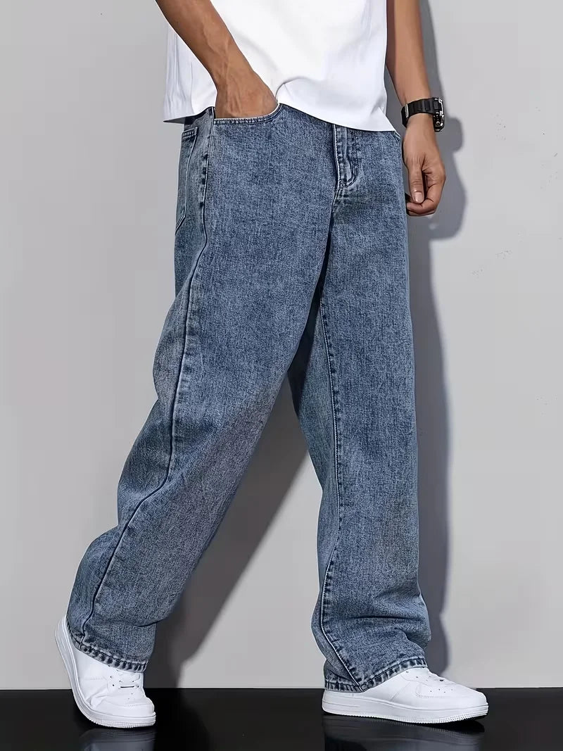 Classic Slim-Fit Stretchy Denim Pants