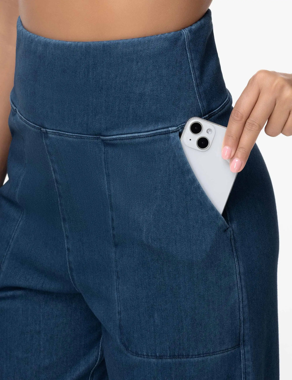 Women High Waisted Denim Joggers Pants