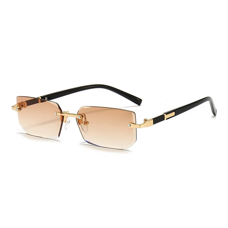 Rimless Rectangle Popular Sunglasses