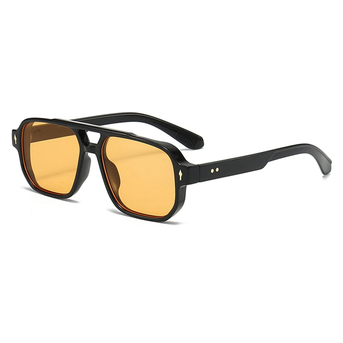 Vintage Double Bridges Men Square Sunglasses